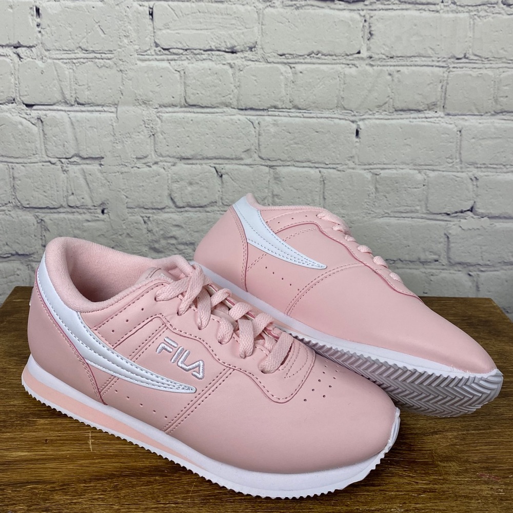 NWT pink leather FILA sneakers